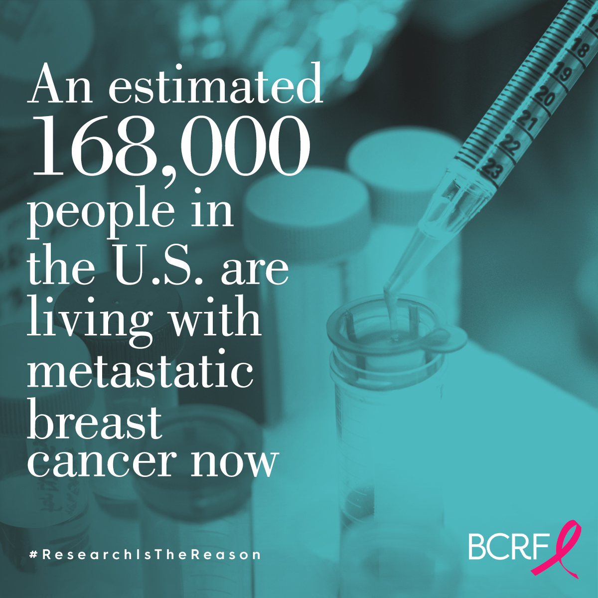 An estimated 160000 people in the U.S. are living with metastatic breast cancer now. 