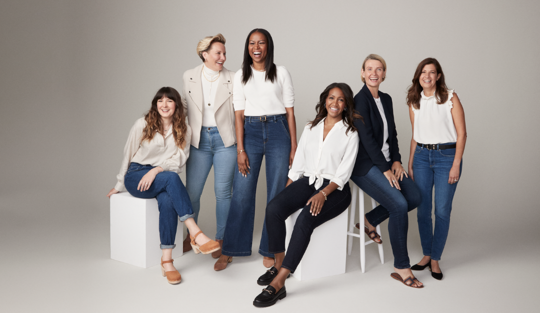 Lizanne Kindler (second from right) stands with breast cancer thrivers as part of Ann Taylor and LOFT's Sisterhood of Strength campaign