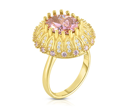 Pharaoun Cocktail Rings' Anaïs Cocktail Ring in Gold and Pink