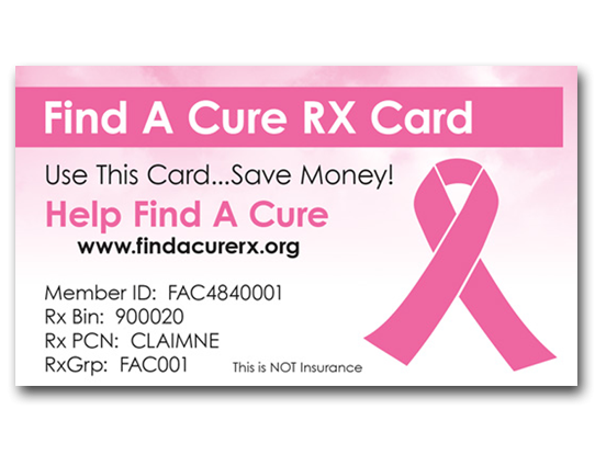 Find A Cure Rx Card
